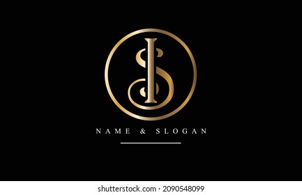 SI, IS, S, I Abstrakte Buchstaben Logo-Monogramm