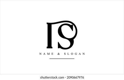 SI, IS, S, I Abstrakte Buchstaben Logo-Monogramm