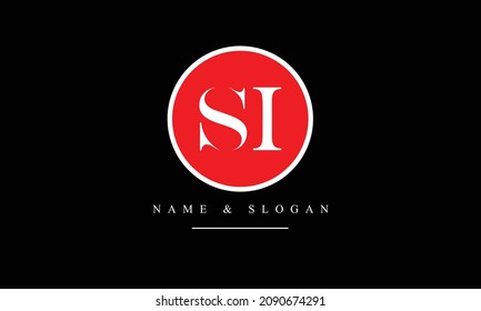SI, IS, S, I Abstrakte Buchstaben Logo-Monogramm