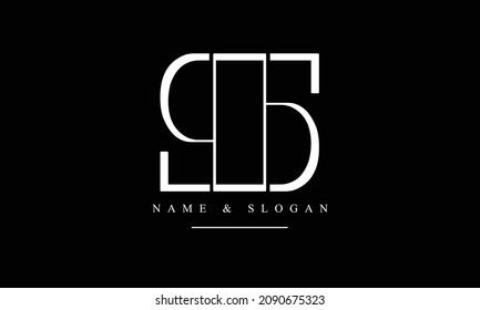 SI, IS, S, I abstract letters logo monogram