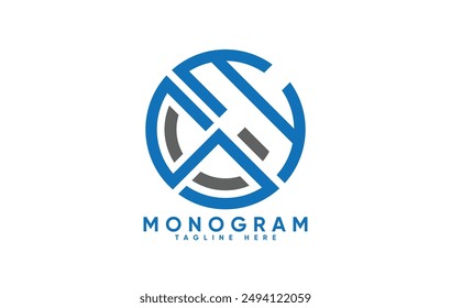 SI letter creative monogram  vector logo design.