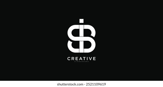 SI or IS letter logo design. Creative S I letter icon. Premium Vector