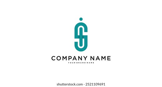 SI or IS letter logo design. Creative S I letter icon. Premium Vector