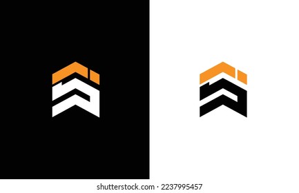 SI letter logo design vector template