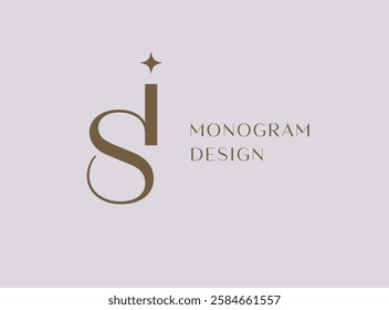 SI or IS letter logo icon design. Classic style luxury initials monogram.