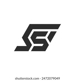 SI letter logo, SI or I S letter alphabet logo