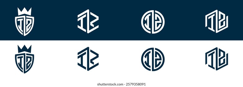 IS SI letter logo set design