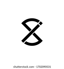 si letter original monogram logo design