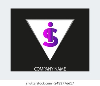  SI logo.SI abstract.SI latter vector Design.SI Monogram logo design .company logo
