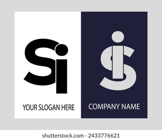  SI logo.SI abstract.SI latter vector Design.SI Monogram logo design .company logo
