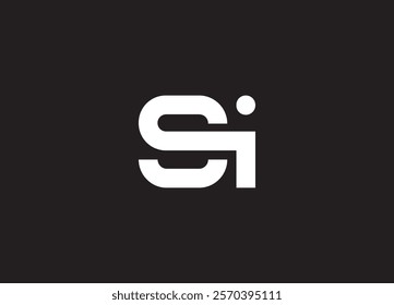 SI logo design vector initial design
