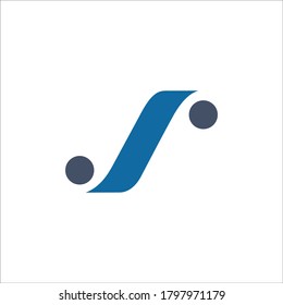 SI logo design vector sign 