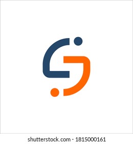 SI logo design vector sign