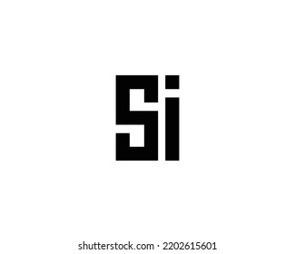 SI logo design vector template