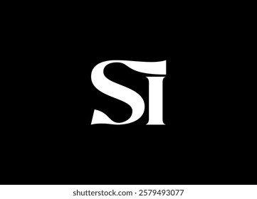 SI logo desing and monogram logo
