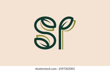 SI plant monogram logo design