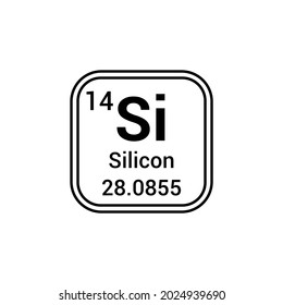 Si silicon chemical element periodic table