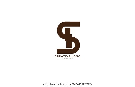 SI IS ST TS Abstract initial monogram letter alphabet logo design