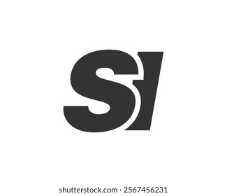 SI Techno Editable Font Logo For Corporate Branding. Bold, Futuristic Design With Unique Typographic Ideas. Minimal Custom Type And Dynamic Letter Variations For Promotion, Printing, And Book Titles