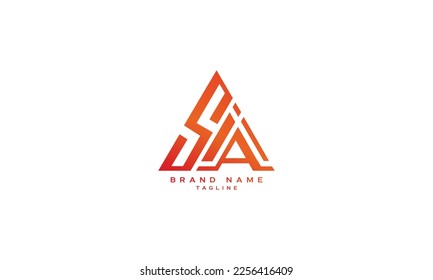 SIA, Abstract initial monogram letter alphabet logo design