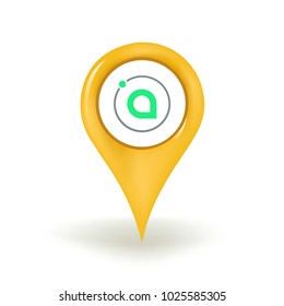 Sia Cryptocurrency Map Pin