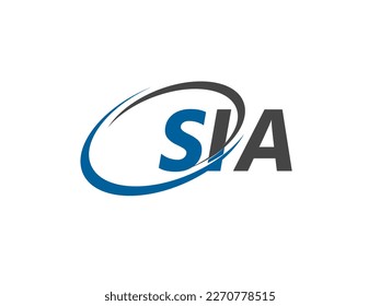 SIA letter creative modern elegant swoosh logo design