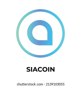 Siacoin Cryptocurrency icon. SC coin symbol. Cryptocurrency vector icon. Flat Vector illustration - Vector