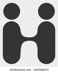 Siam Twins People vector icon. A flat illustration design of Siam Twins People icon on a white background.