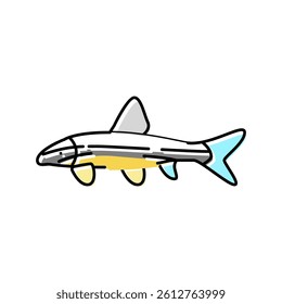 siamese algae eater color icon vector. siamese algae eater sign. isolated symbol illustration