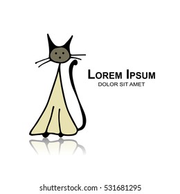 Siamese cat, sketch for your design