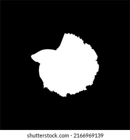 Siamese fighting fish (Betta splendens) or "Ikan Cupang" (Osphronemidae Family) Silhouette. Vector Illustration
