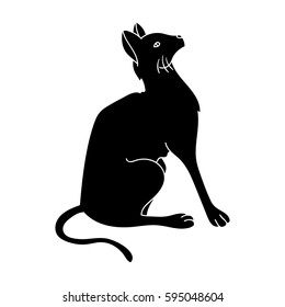 Siamese icon in black style isolated on white background. Cat breeds symbol stock vector illustration.