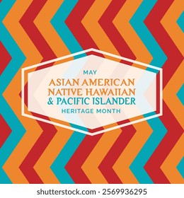 sian american, native hawaiian and pacific islander heritage month. Vector Illustration