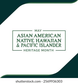 sian american, native hawaiian and pacific islander heritage month. Vector Illustration