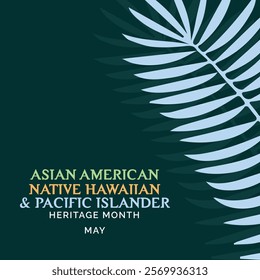 sian american, native hawaiian and pacific islander heritage month. Vector Illustration