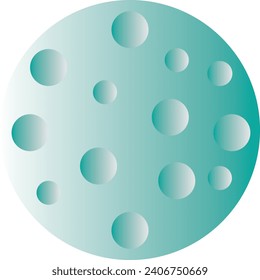 Sian Grey Shape Circle Round Gradient Planet Moon