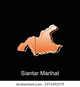 Siantar Marihat City map of North Sumatra Province national borders, important cities, World map country vector illustration design template