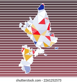 Siargao vector illustration. Siargao design on gradient stripes background. Technology, internet, network, telecommunication concept. Artistic vector illustration.