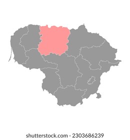 Stadtplan Siauliai, Verwaltungsabteilung Litauen. Vektorgrafik.