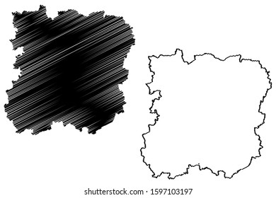 Siauliai County (Republic of Lithuania, Counties of Lithuania) map vector illustration, scribble sketch Siauliai map