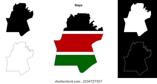 Conjunto de mapa de esquema del condado de Siaya
