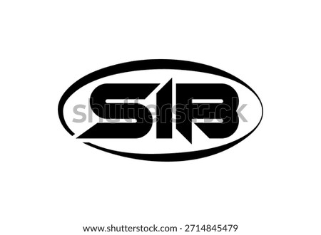 SIB Abstract Modern Lettermark Logo Design. Calligraphy professional initials vector logo Design.