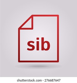 Sib file icon. Audio file format