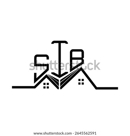 SIB Real State logo design, SIB simple and modern logo. SIB luxurious alphabet design  