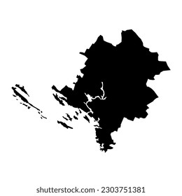 Sibenik Knin county map, subdivisions of Croatia. Vector illustration.