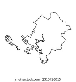 Sibenik Knin county map, subdivisions of Croatia. Vector illustration.