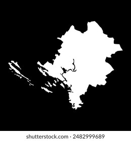 Sibenik Knin county map, subdivisions of Croatia. Vector illustration.