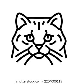 siberian cat cute pet line icon vector. siberian cat cute pet sign. isolated contour symbol black illustration