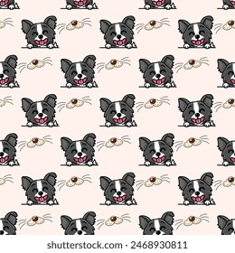 Siberian Huskies Seamless Vector Pattern Design