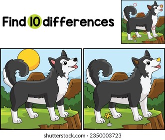 Siberian Husky Dog Find The Differences 